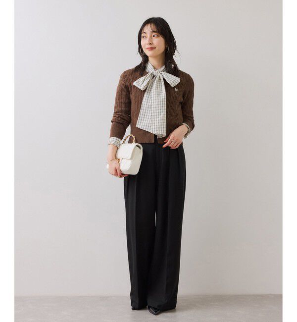 VIS「 ケーブルコンパクトカーディガン」|カーディガン|