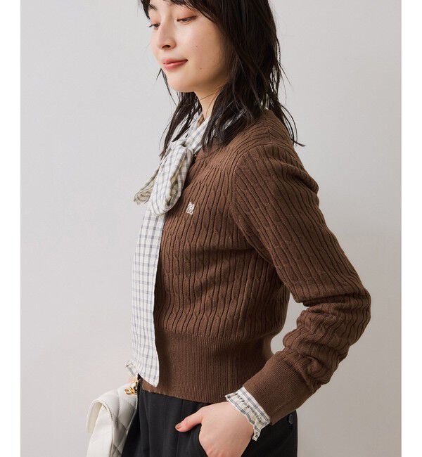 VIS「 ケーブルコンパクトカーディガン」|カーディガン|