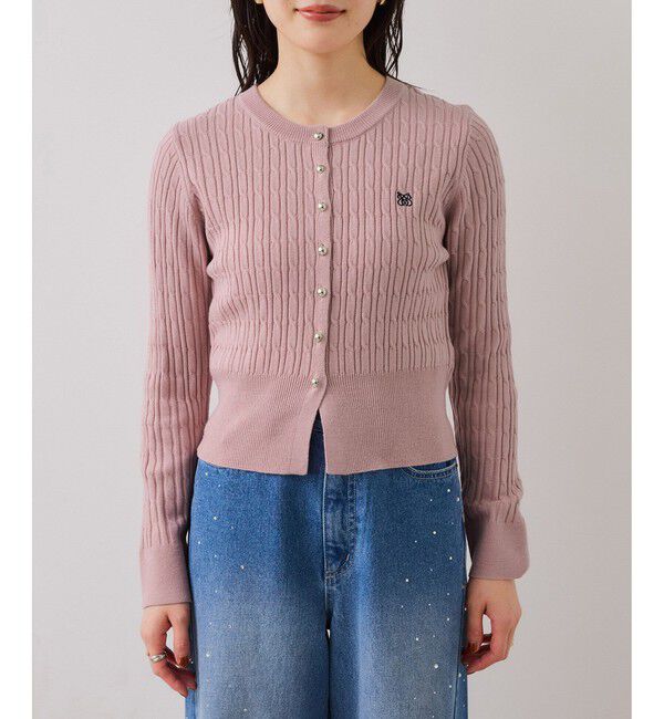 VIS「 ケーブルコンパクトカーディガン」|カーディガン|