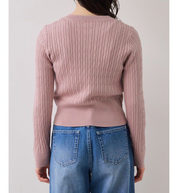 VIS「 ケーブルコンパクトカーディガン」|カーディガン|