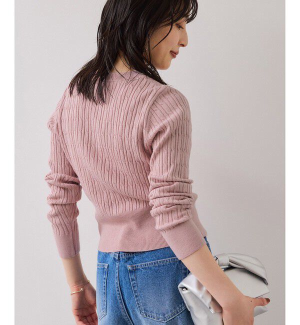 VIS「 ケーブルコンパクトカーディガン」|カーディガン|