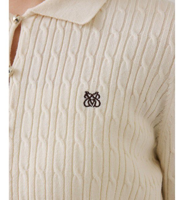 VIS「ポロ衿ケーブルカーディガン」|カーディガン|