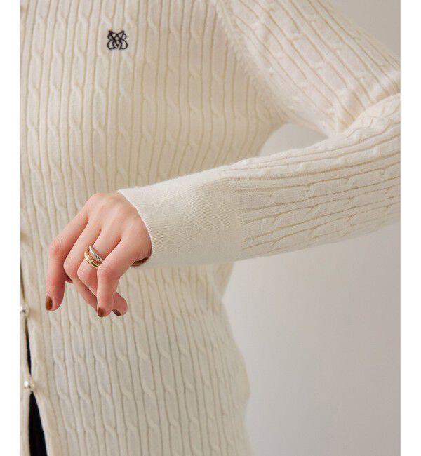 VIS「ポロ衿ケーブルカーディガン」|カーディガン|