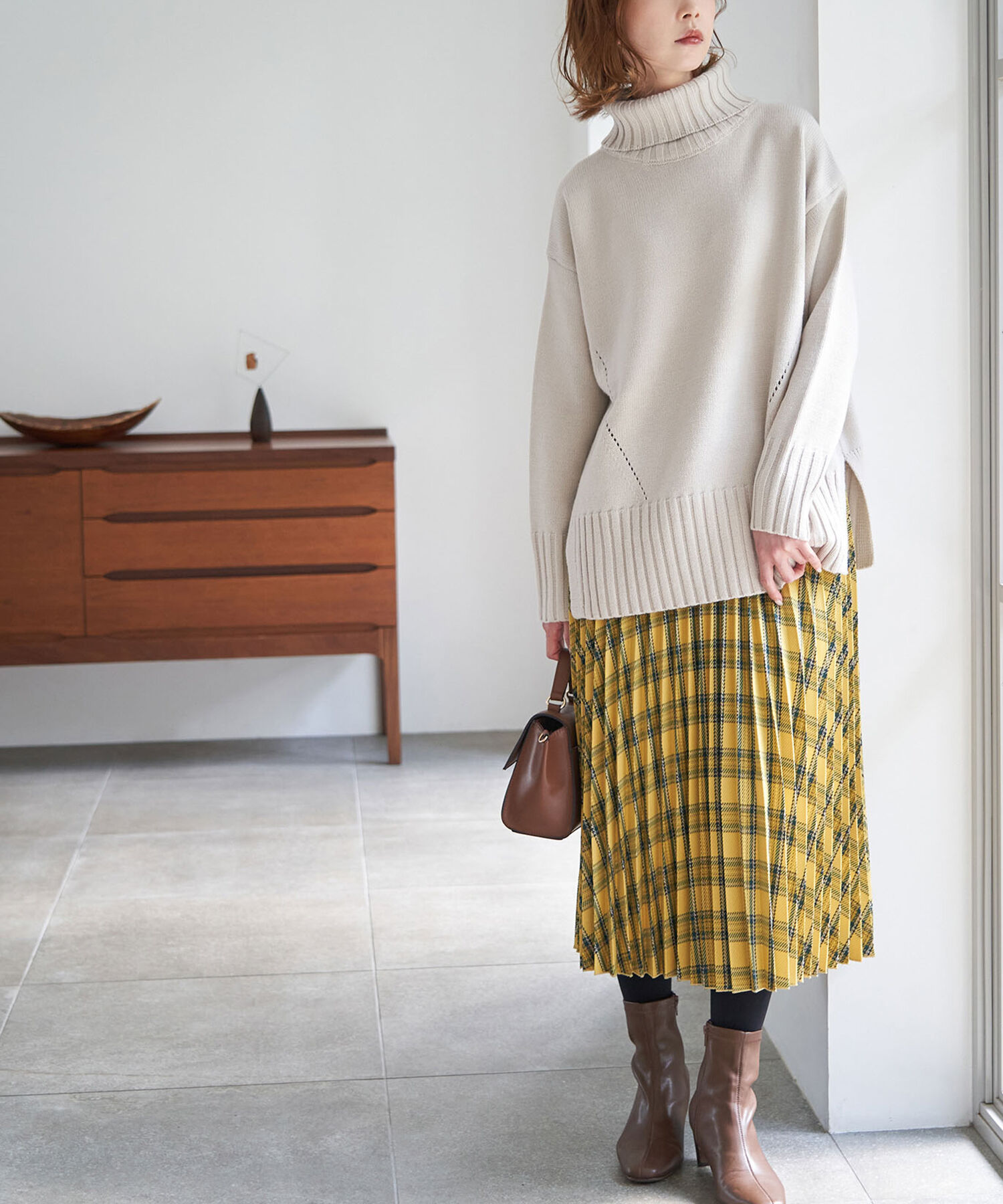 Rope&rsquo;Picnic「午後の紅茶&times;ROPE' PICNIC/チェックプリーツスカート/リンクコーデ」|スカート|