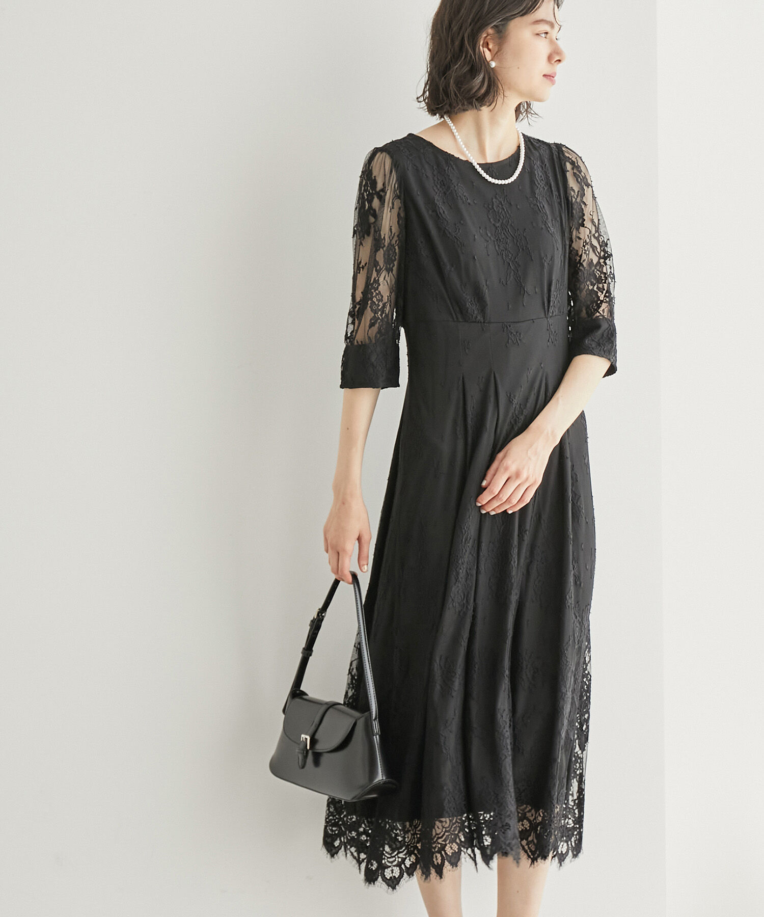 Rope&rsquo;Picnic「【Mon E&rsquo;toile/モンエトワール】結婚式にも/レースタックDRESS」|ドレス|