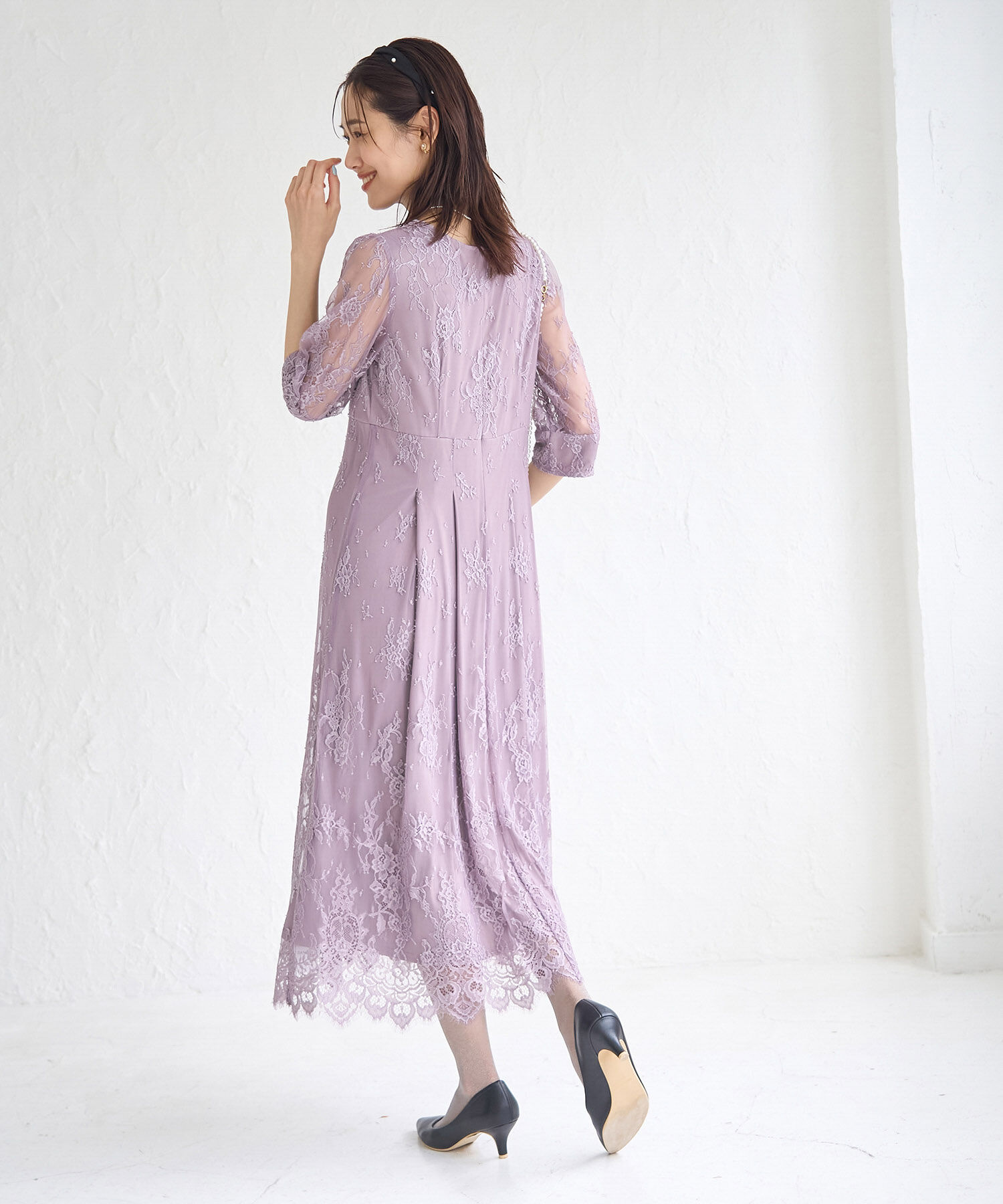 Rope&rsquo;Picnic「【Mon E&rsquo;toile/モンエトワール】結婚式にも/レースタックDRESS」|ドレス|