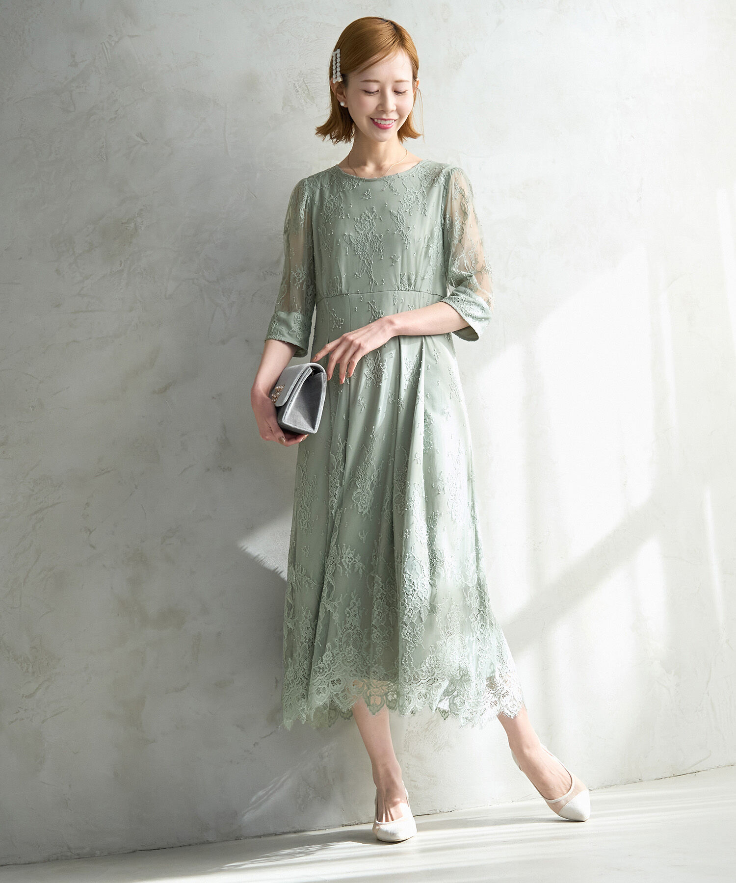 Rope&rsquo;Picnic「【Mon E&rsquo;toile/モンエトワール】結婚式にも/レースタックDRESS」|ドレス|