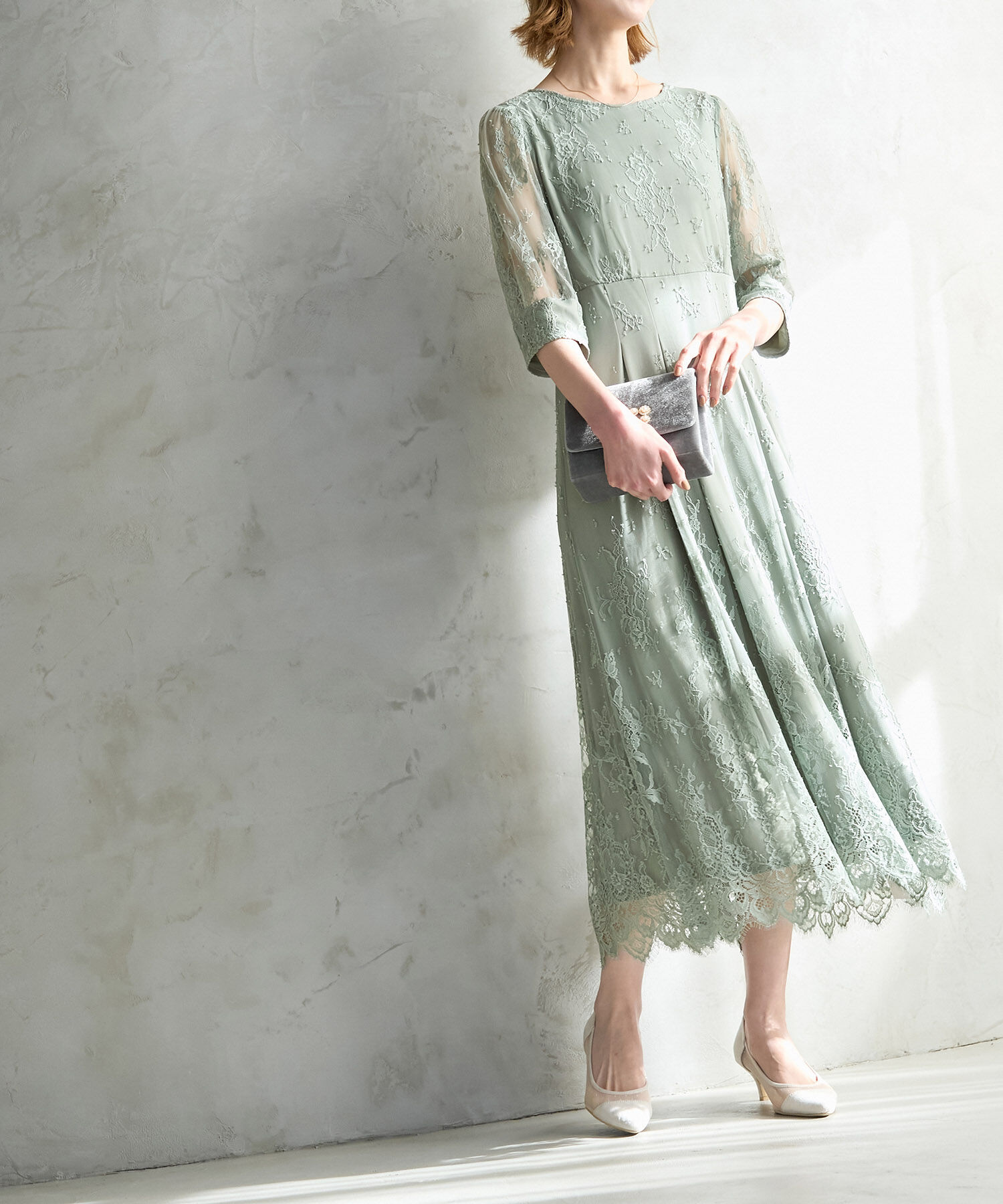 Rope&rsquo;Picnic「【Mon E&rsquo;toile/モンエトワール】結婚式にも/レースタックDRESS」|ドレス|