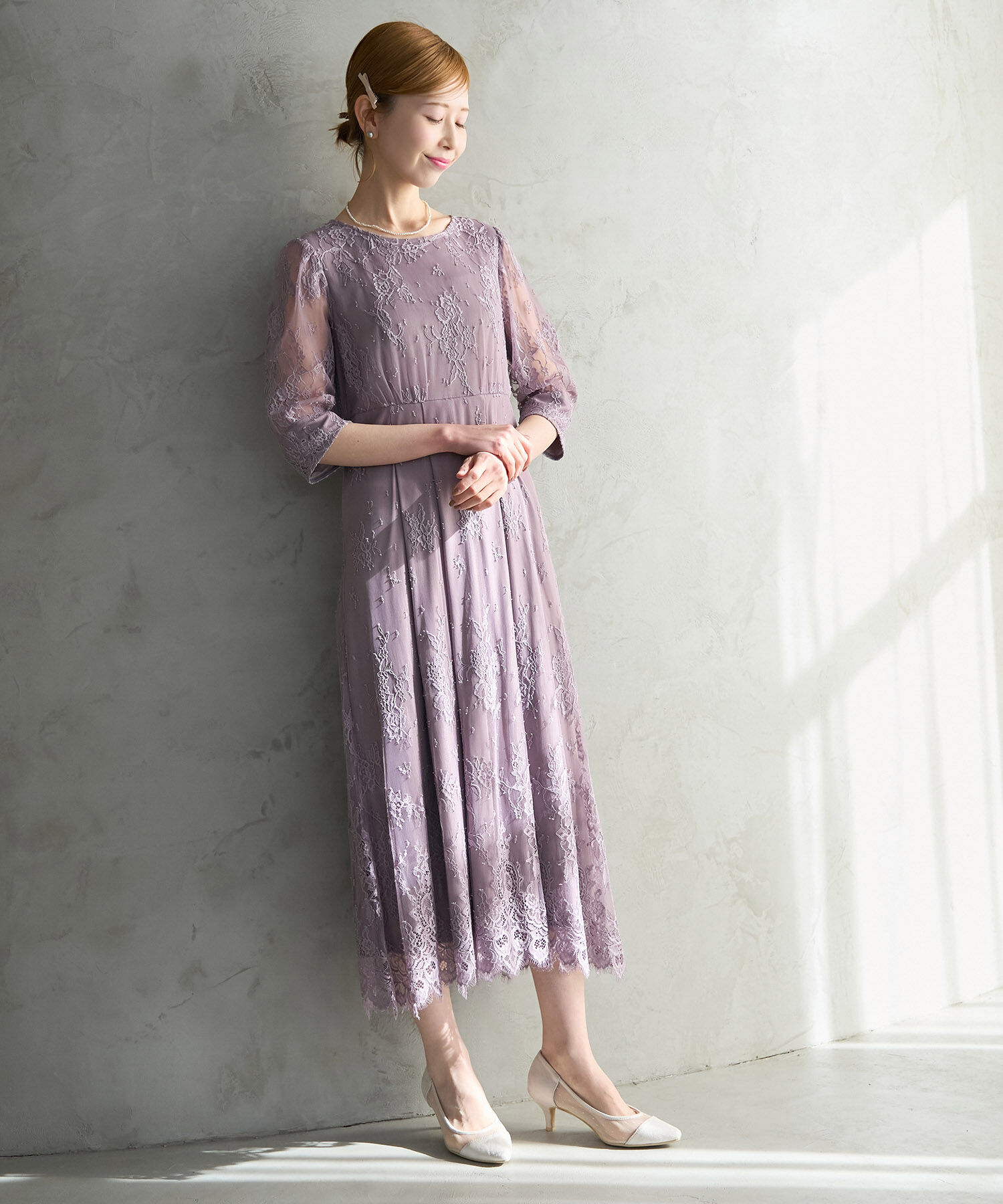 Rope&rsquo;Picnic「【Mon E&rsquo;toile/モンエトワール】結婚式にも/レースタックDRESS」|ドレス|