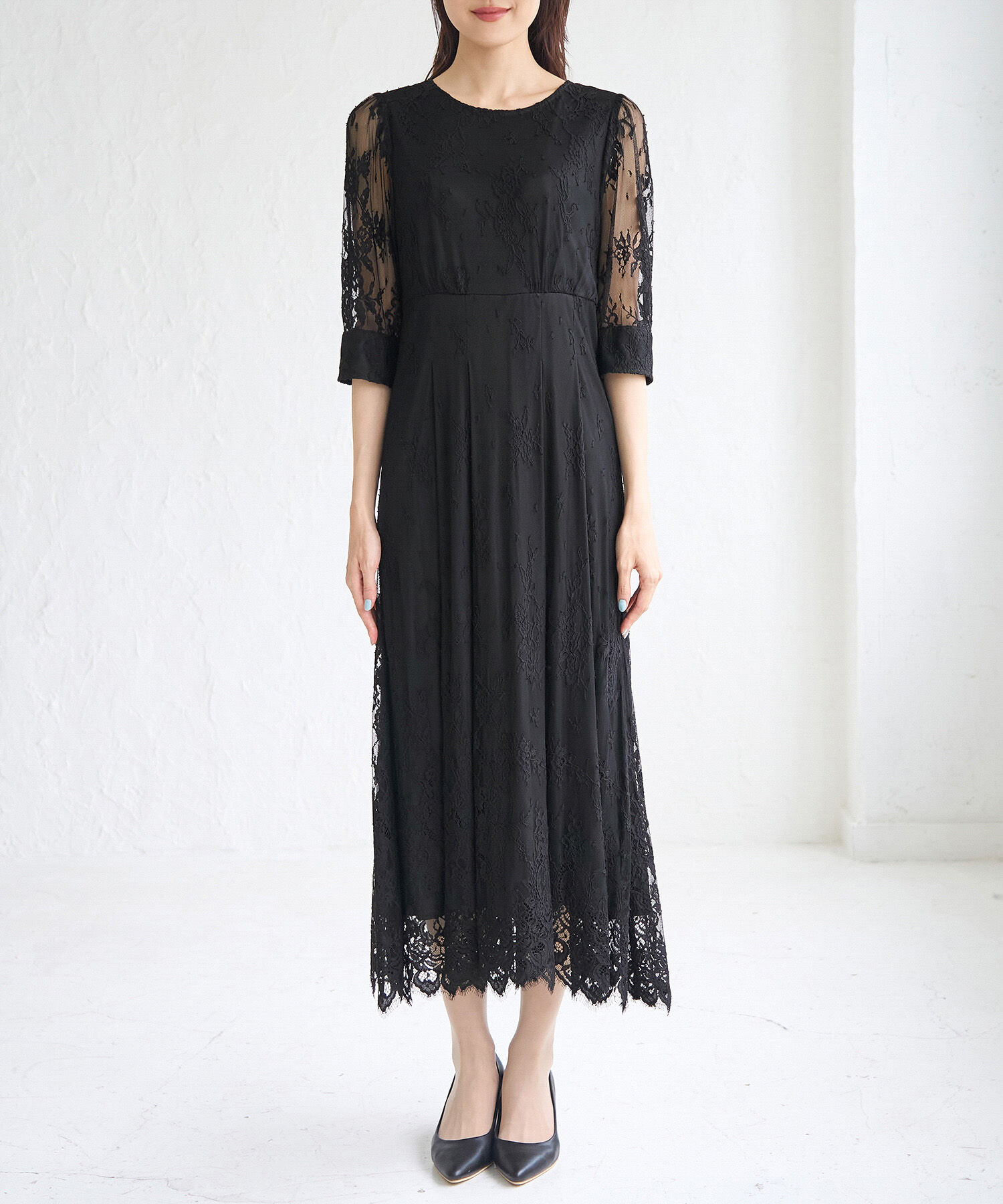 Rope&rsquo;Picnic「【Mon E&rsquo;toile/モンエトワール】結婚式にも/レースタックDRESS」|ドレス|