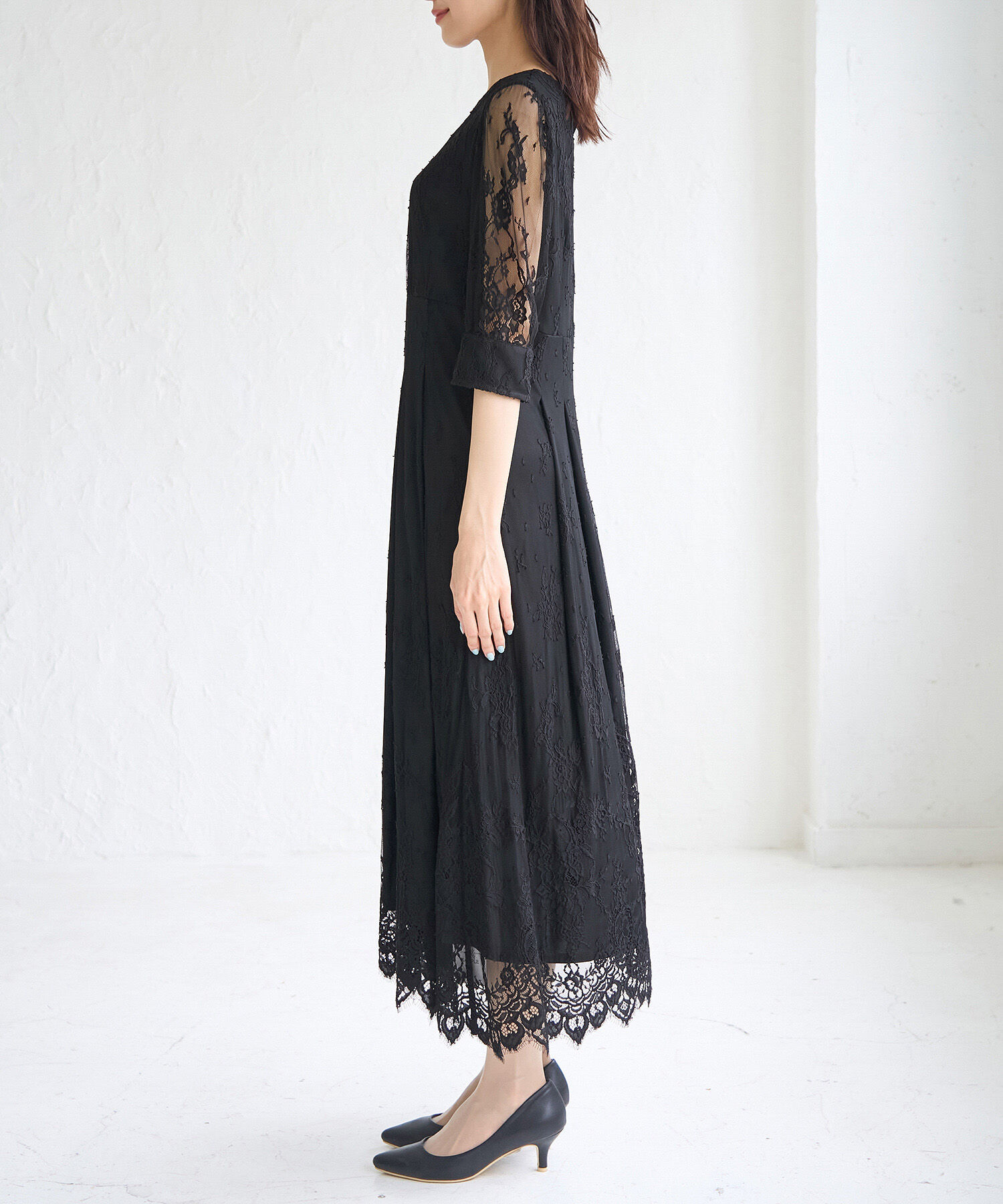 Rope&rsquo;Picnic「【Mon E&rsquo;toile/モンエトワール】結婚式にも/レースタックDRESS」|ドレス|