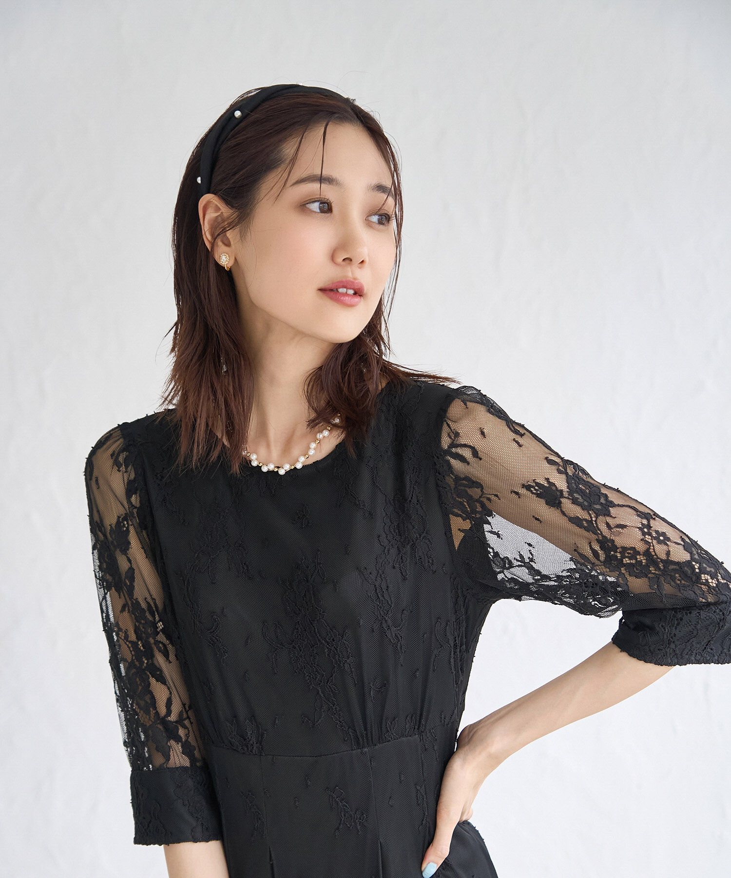 Rope&rsquo;Picnic「【Mon E&rsquo;toile/モンエトワール】結婚式にも/レースタックDRESS」|ドレス|