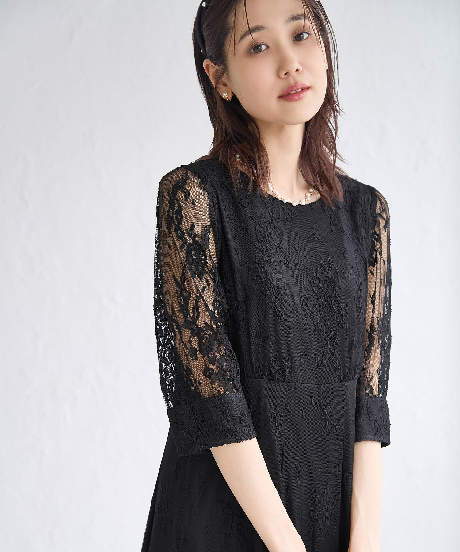 Rope&rsquo;Picnic「【Mon E&rsquo;toile/モンエトワール】結婚式にも/レースタックDRESS」|ドレス|