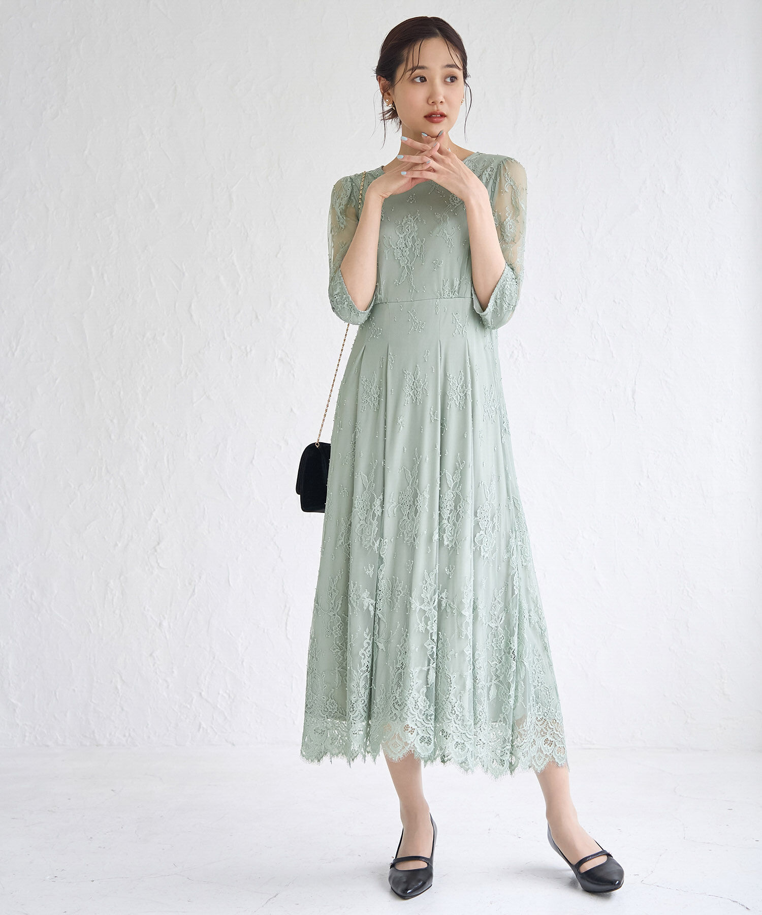 Rope&rsquo;Picnic「【Mon E&rsquo;toile/モンエトワール】結婚式にも/レースタックDRESS」|ドレス|