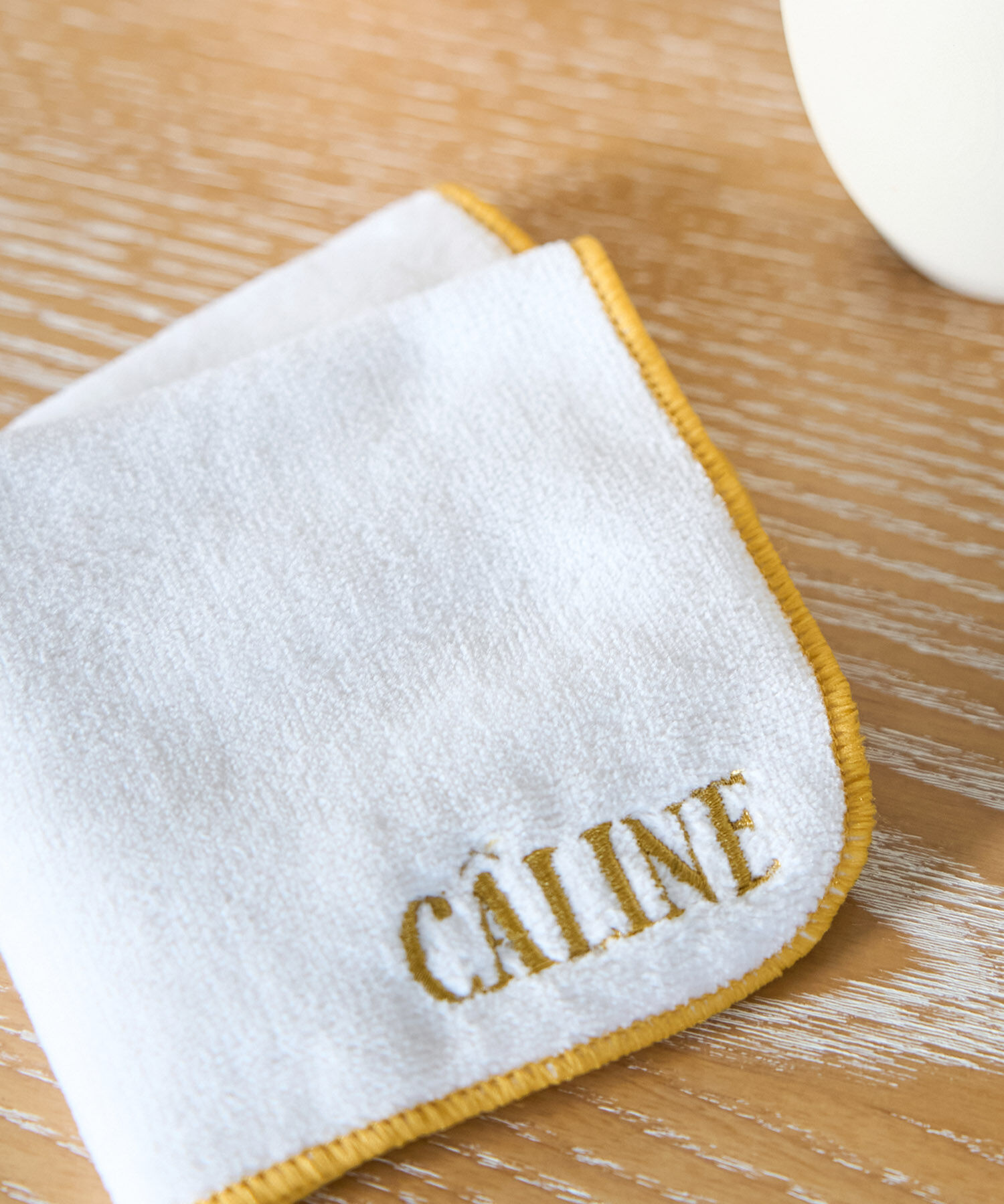 ROPE PICNIC PASSAGE「CALINE&times;ROPE' PICNIC/ロゴ刺繍ベロアタッチタオルハンカチ」|ハンカチ|