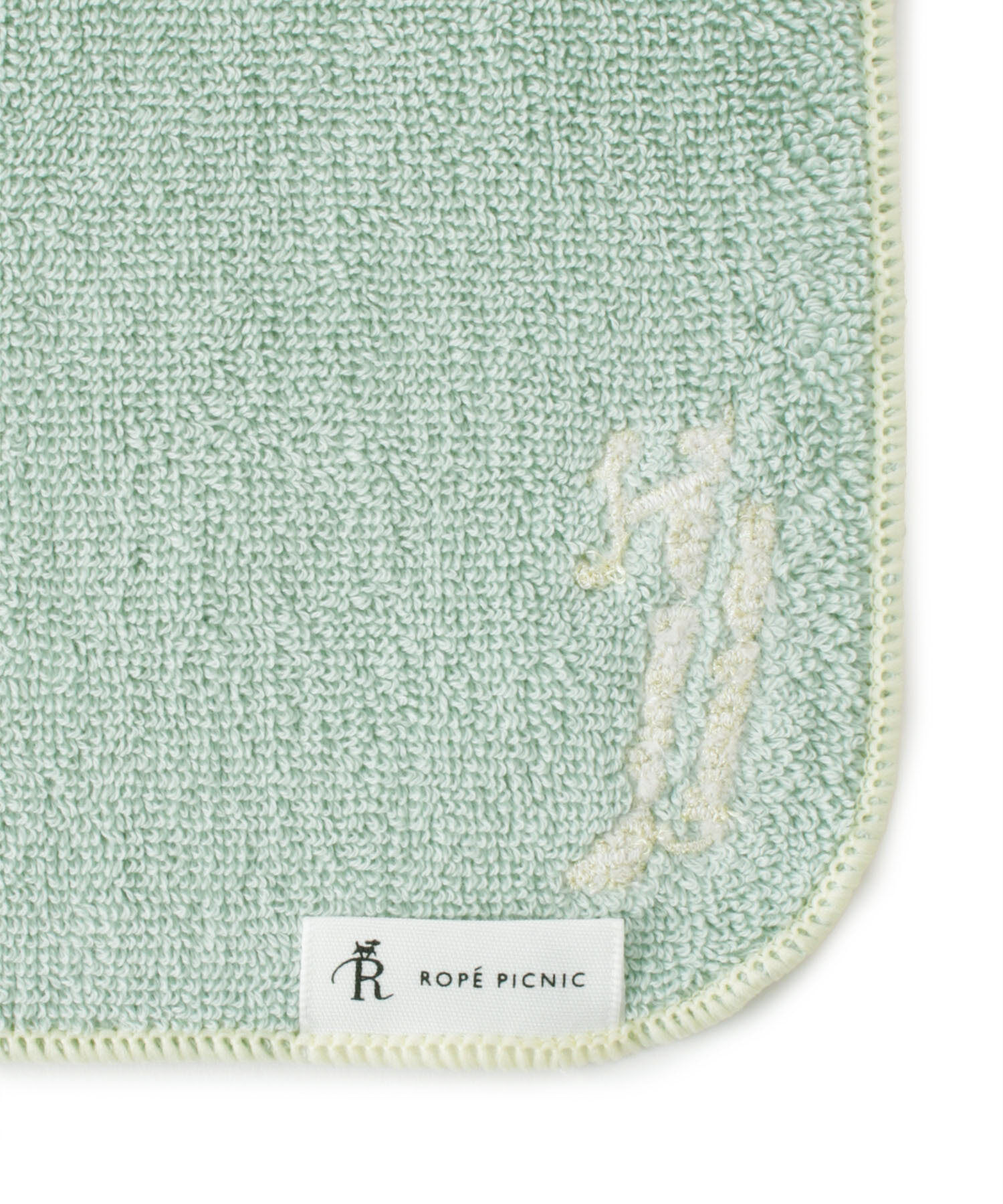 ROPE PICNIC PASSAGE「CALINE&times;ROPE' PICNIC/ロゴ刺繍ベロアタッチタオルハンカチ」|ハンカチ|
