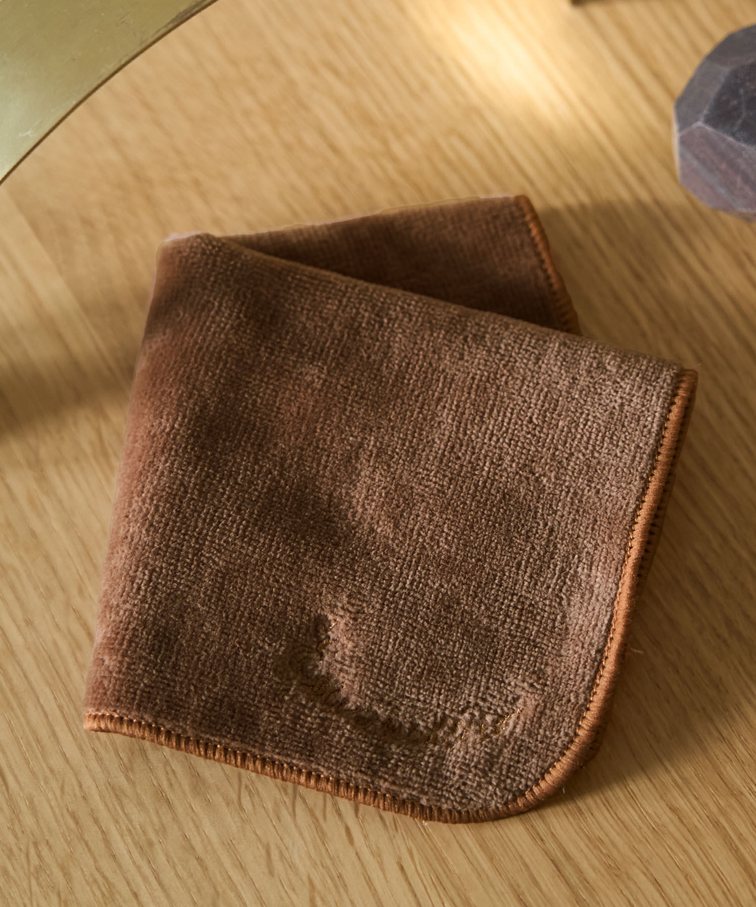 ROPE PICNIC PASSAGE「CALINE&times;ROPE' PICNIC/ロゴ刺繍ベロアタッチタオルハンカチ」|ハンカチ|