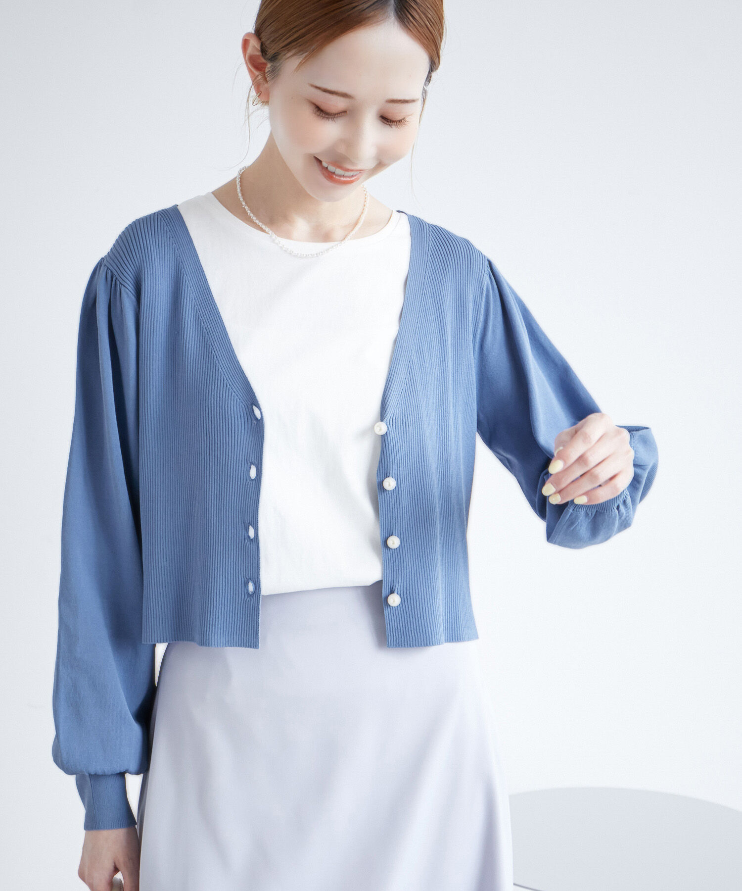 Rope&rsquo;Picnic「ショート丈袖ボリュームカーディガン/UVカット」|カーディガン|