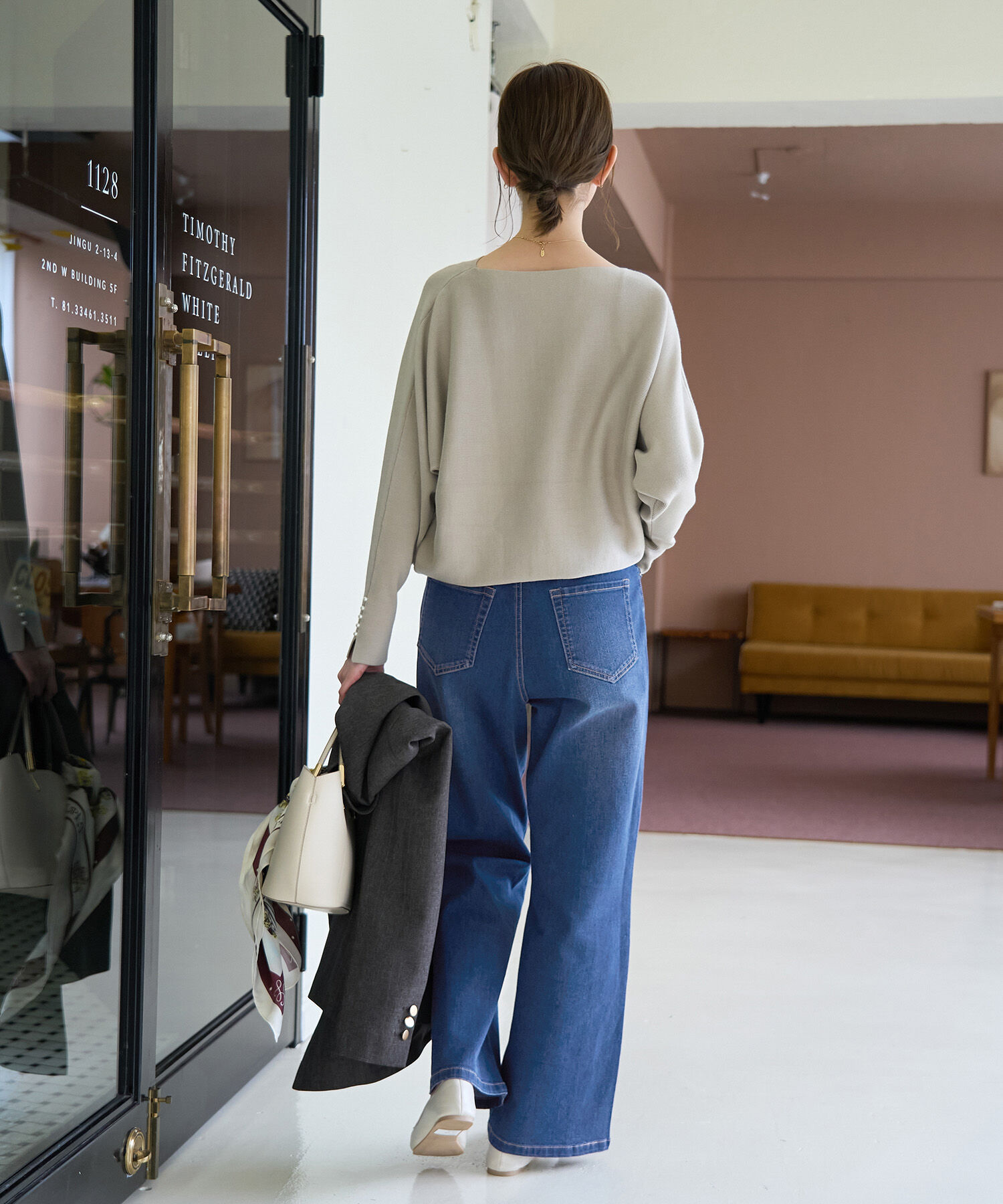 Rope&rsquo;Picnic「【ウエスト革命デニム】ウエストシェイプフレアデニムパンツ/新色追加」|デニム|