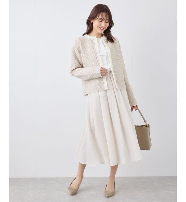 Rope&rsquo;Picnic「ゴールドボタンサマーツイードカーディジャケット」|カーディガン|