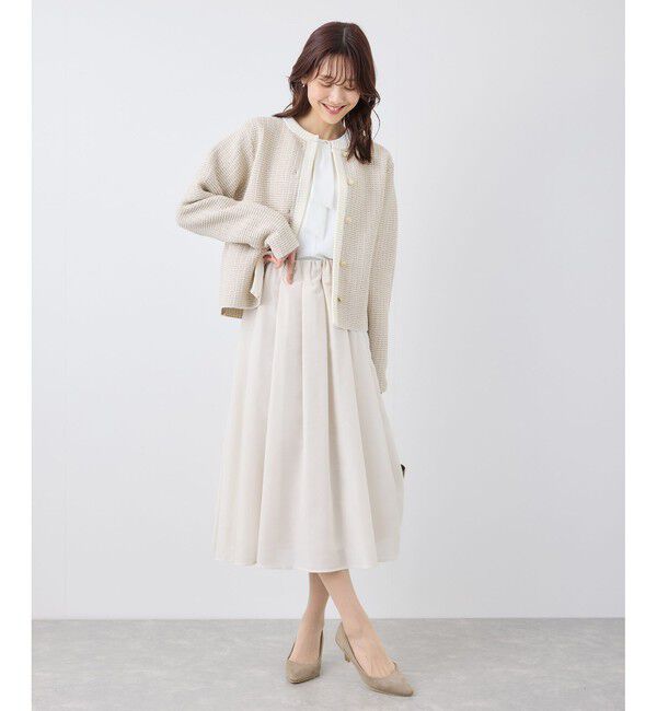 Rope&rsquo;Picnic「ゴールドボタンサマーツイードカーディジャケット」|カーディガン|