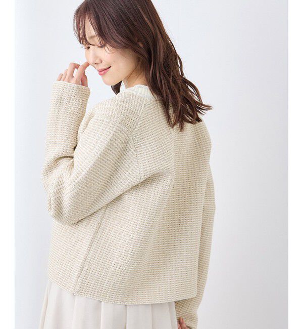 Rope&rsquo;Picnic「ゴールドボタンサマーツイードカーディジャケット」|カーディガン|