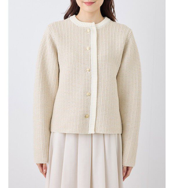 Rope&rsquo;Picnic「ゴールドボタンサマーツイードカーディジャケット」|カーディガン|