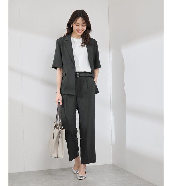 Rope&rsquo;Picnic「【吸水速乾・防シワ】エフォートレスリラックススティックパンツ/通勤・セットアップ対応」|チノ|