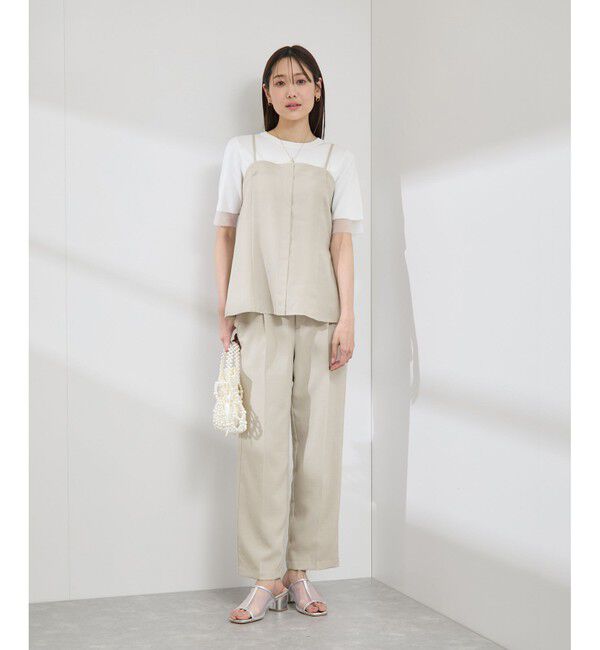 Rope&rsquo;Picnic「【吸水速乾・防シワ】エフォートレスリラックススティックパンツ/通勤・セットアップ対応」|チノ|