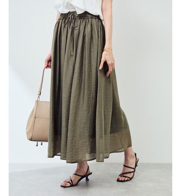 Rope&rsquo;Picnic「【emur/エミュール】シアーリネンタンブラーイージースカート」|スカート|