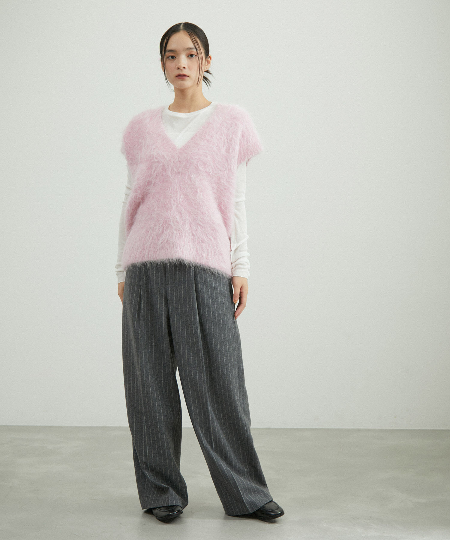 ADAM ET ROPE'「シアーテレコタックニュアンスロンT」|Tシャツ・カットソー|