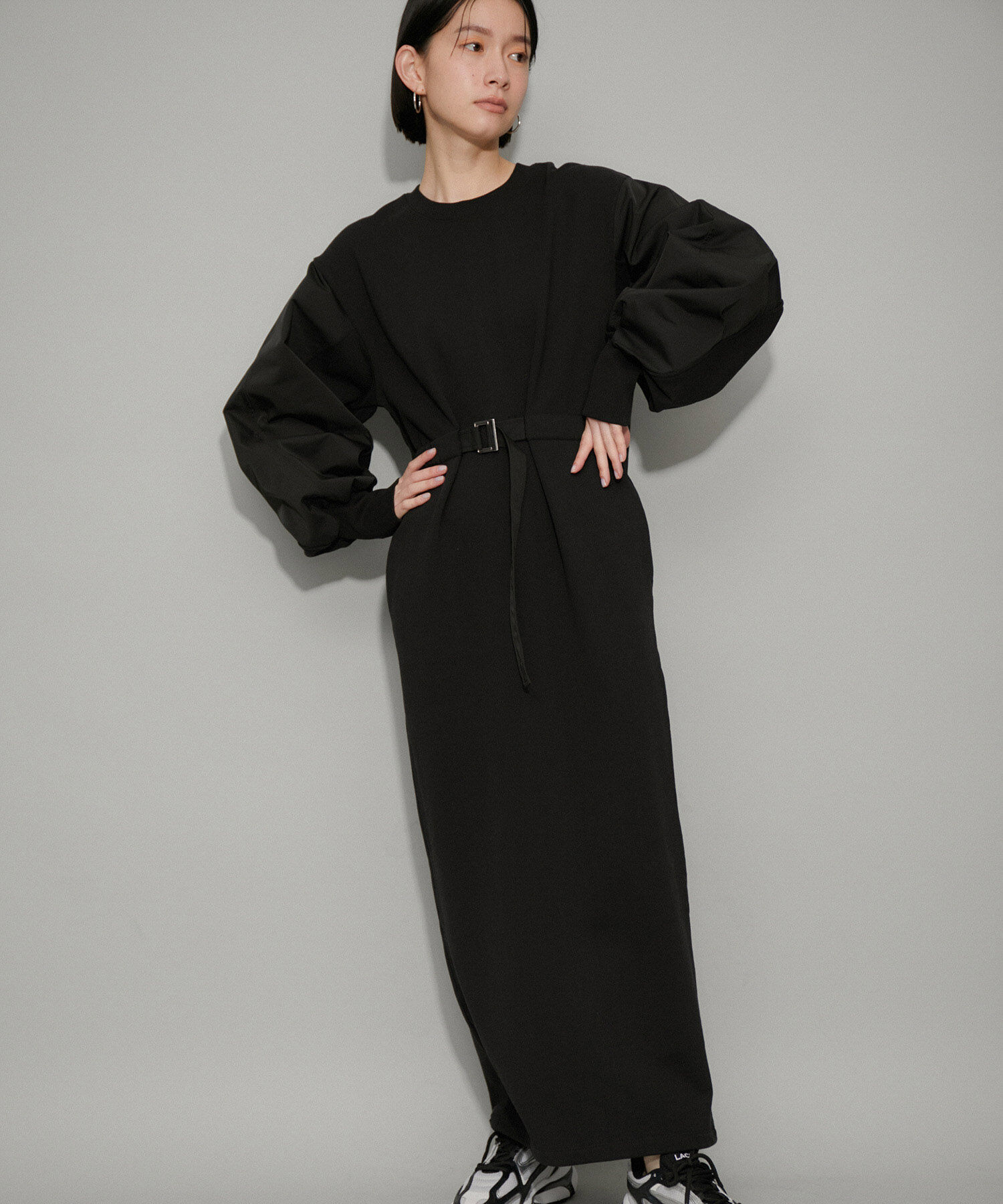 ADAM ET ROPE'「【WEB限定】スウェットコンビベルテッドワンピース」|ワンピース|