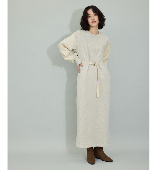ADAM ET ROPE'「【WEB限定】スウェットコンビベルテッドワンピース」|ワンピース|キナリ系(17)