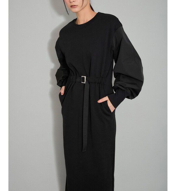 ADAM ET ROPE'「【WEB限定】スウェットコンビベルテッドワンピース」|ワンピース|