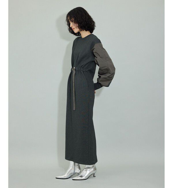 ADAM ET ROPE'「【WEB限定】スウェットコンビベルテッドワンピース」|ワンピース|