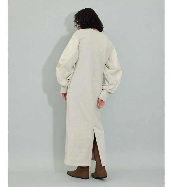 ADAM ET ROPE'「【WEB限定】スウェットコンビベルテッドワンピース」|ワンピース|