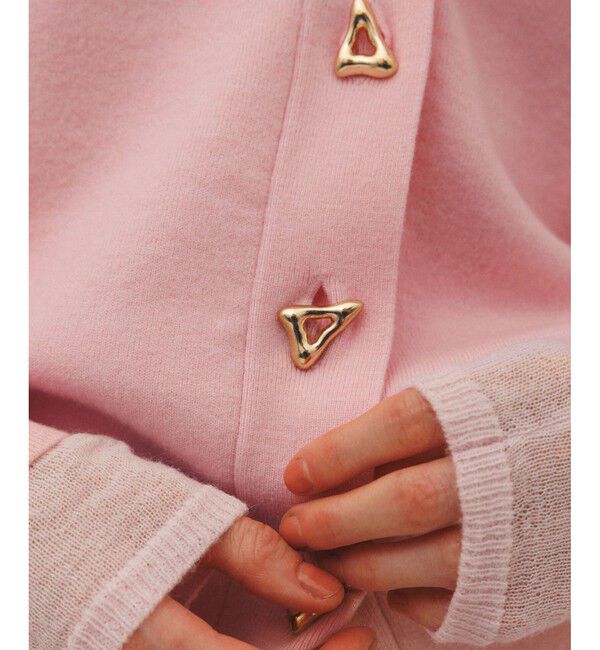 ADAM ET ROPE'「トライアングルボタンミドルカーディガン」|カーディガン|