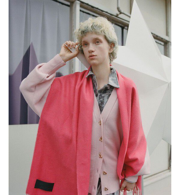 ADAM ET ROPE'「トライアングルボタンミドルカーディガン」|カーディガン|