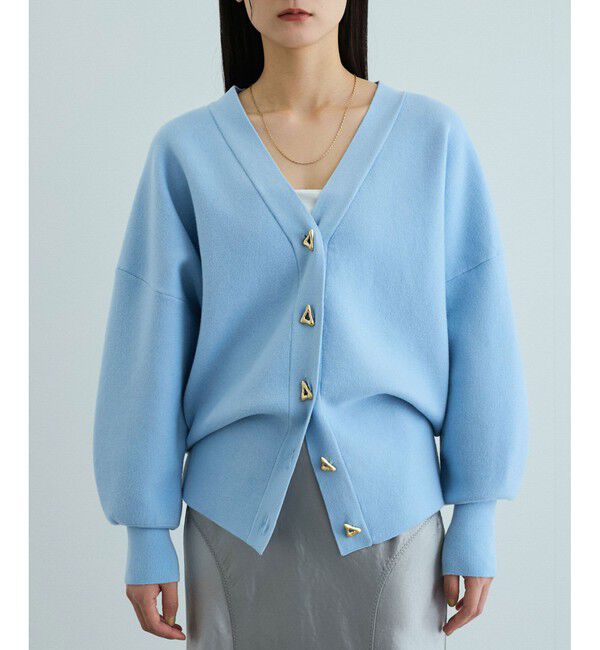 ADAM ET ROPE'「トライアングルボタンミドルカーディガン」|カーディガン|