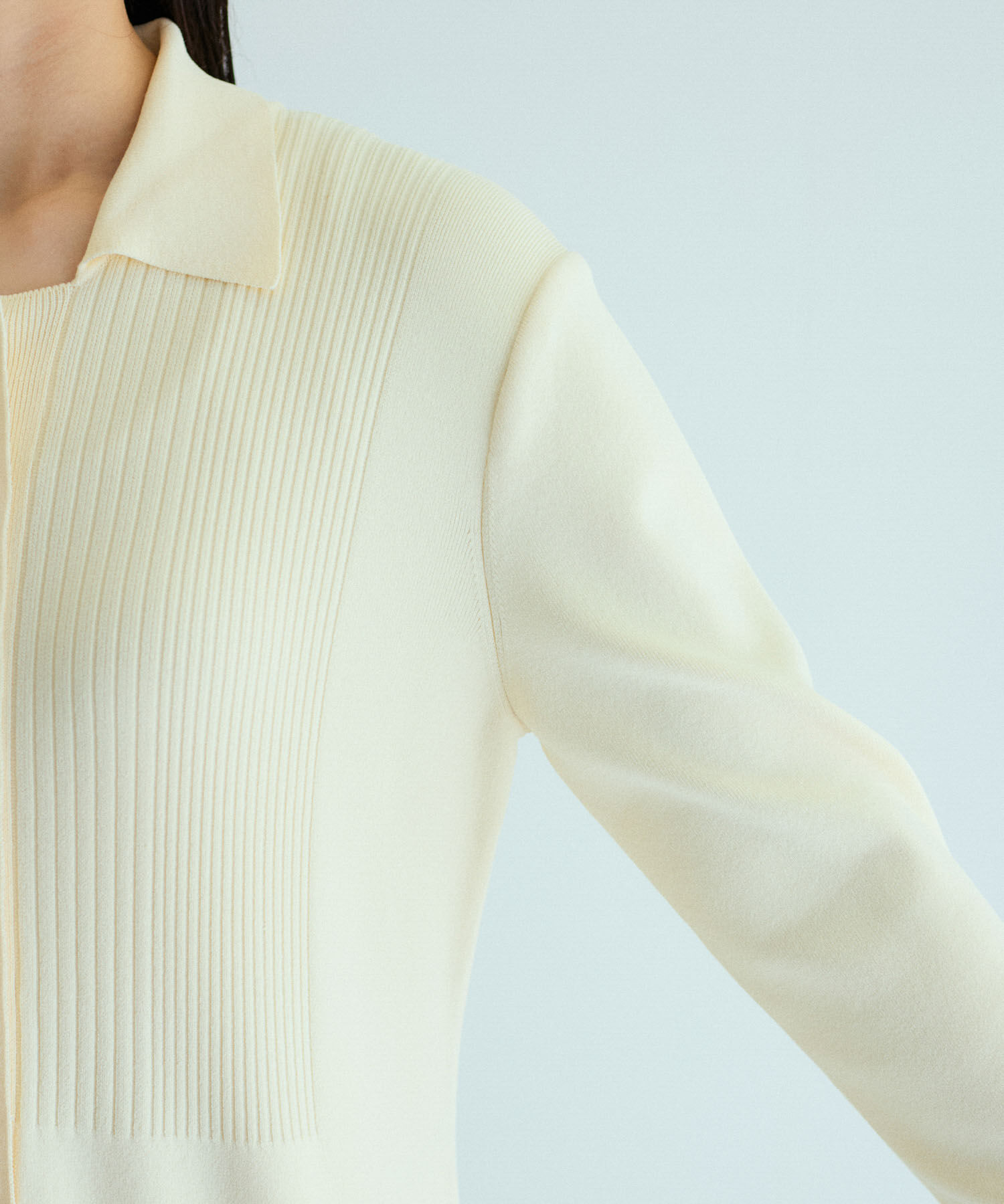 ADAM ET ROPE'「【洗える】ボタンニットポロワンピース」|ワンピース|