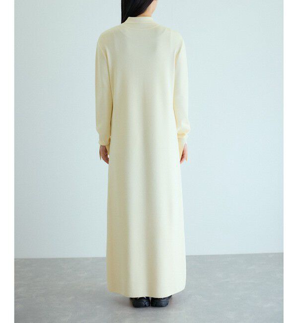 ADAM ET ROPE'「【洗える】ボタンニットポロワンピース」|ワンピース|