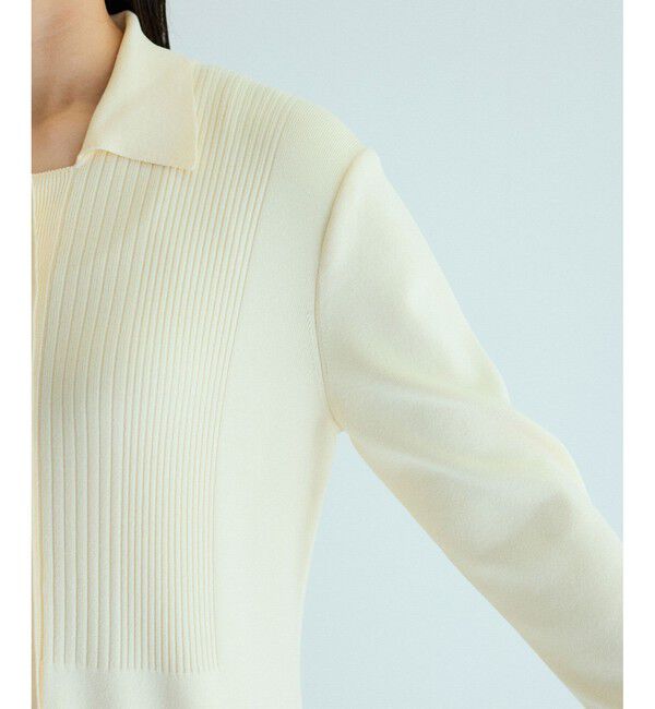 ADAM ET ROPE'「【洗える】ボタンニットポロワンピース」|ワンピース|