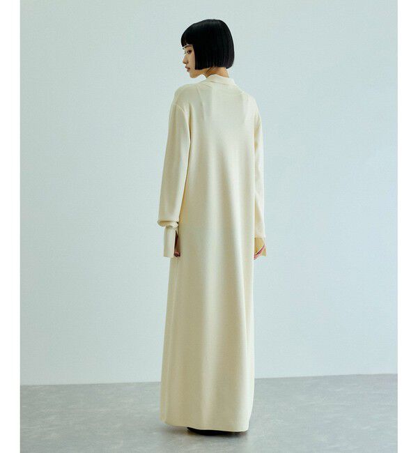 ADAM ET ROPE'「【洗える】ボタンニットポロワンピース」|ワンピース|