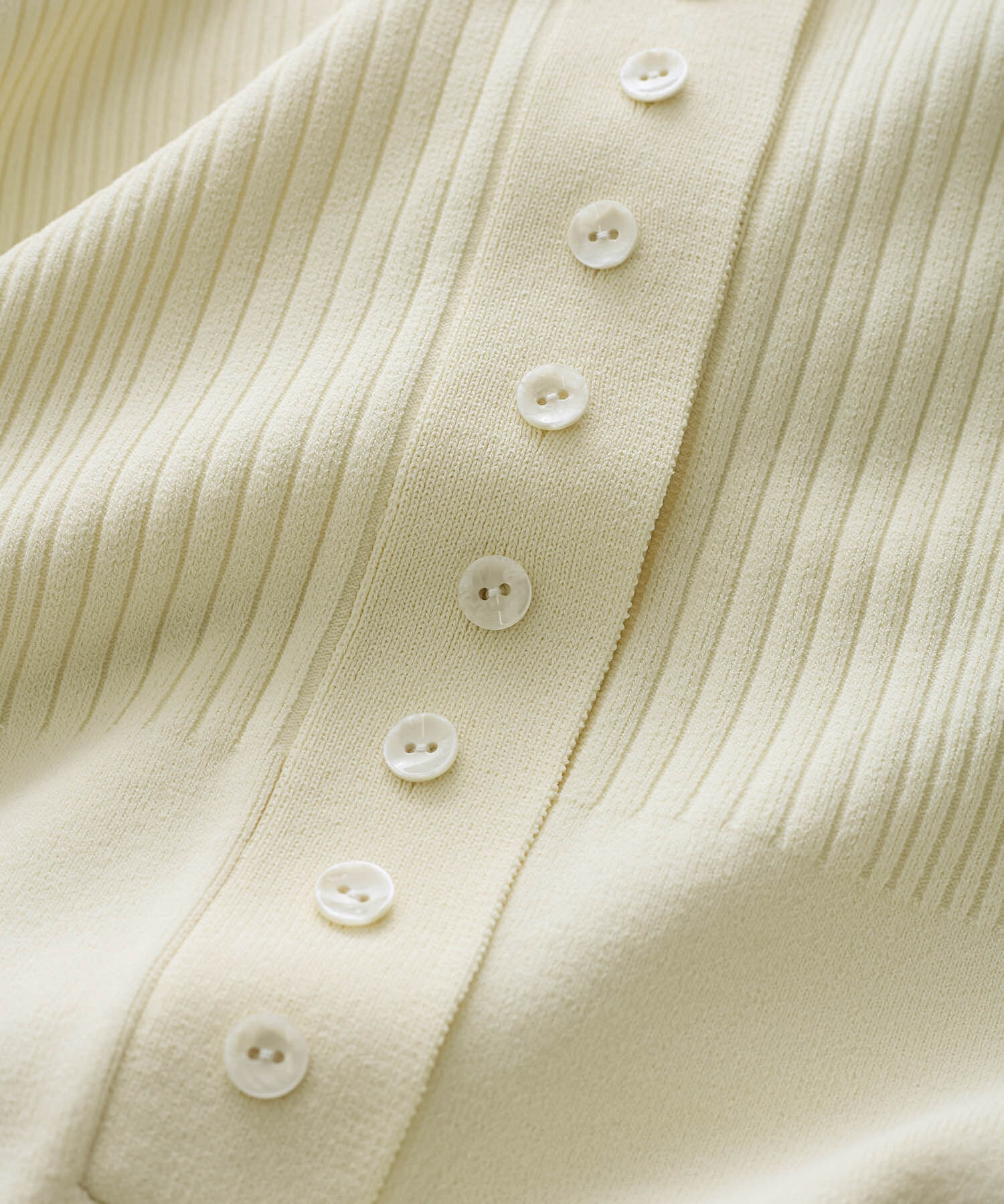 ADAM ET ROPE'「【洗える】ボタンニットポロワンピース」|ワンピース|