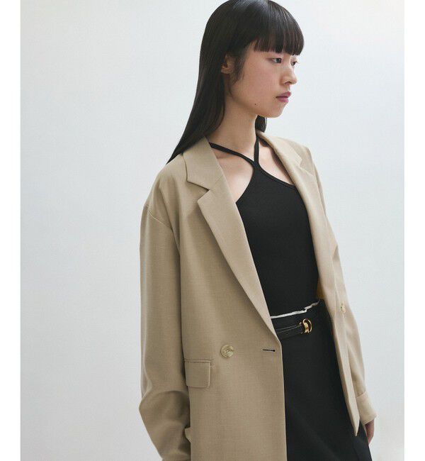 ADAM ET ROPE'「【サステナブル】ドロップショルダージャケット」|テーラードジャケット|ベージュ系(28)