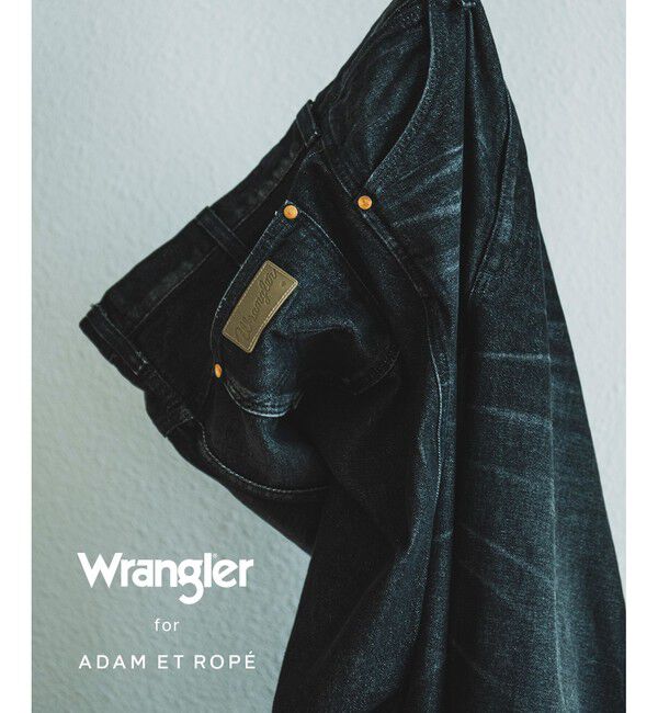 ADAM ET ROPE'「《別注》【Wrangler/ラングラー】WIDE FLARE JEAN / UNISEX」|デニム|ブラック(01)