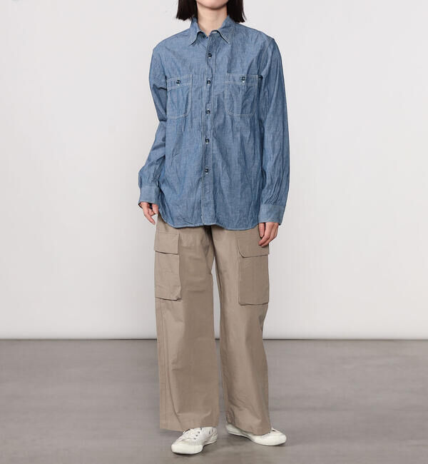  「orSlow | シャンブレー ワークシャツ WOMEN」|シャツ・ブラウス|