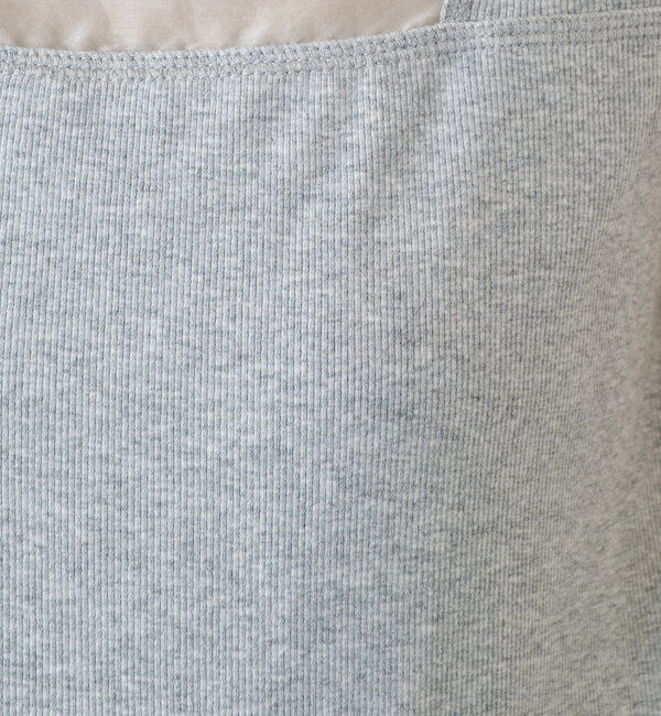  「 シアー切り替えスクエアタンクトップ」|Tシャツ・カットソー|