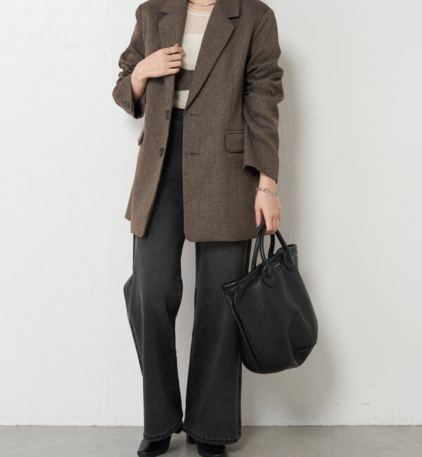  「《本革/ペットボトル並みの軽さ》【Seaudeux/セアウ】レザートートバッグ」|トートバッグ|