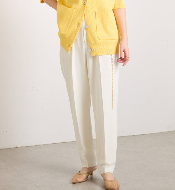  「ジャージスリムテーパードパンツ」|チノ|